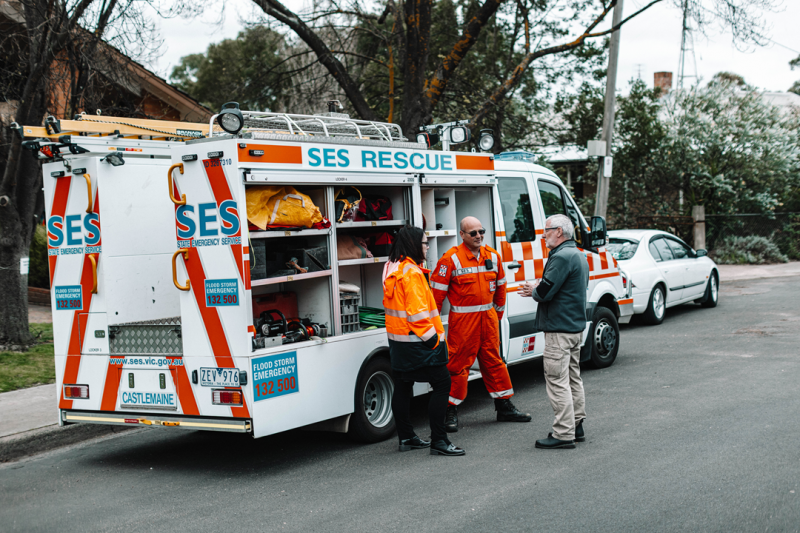 SES on site at Rural Transaction Centre Newstead