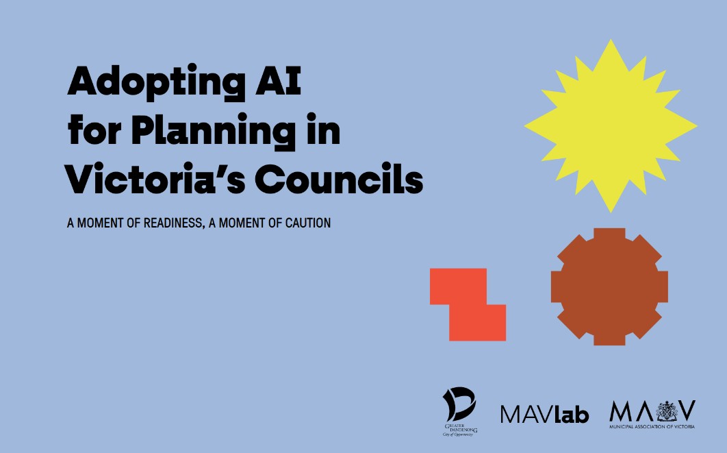 Cover of report 'Adopting AI for Planning in Victoria's Councils