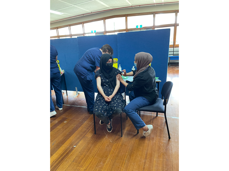 Language school immunisation session