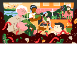 Worms at Work Campaign illustration