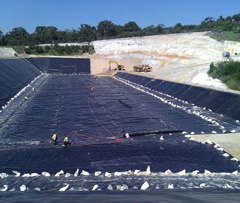 Liner installation at the Koonwarra Transfer Station