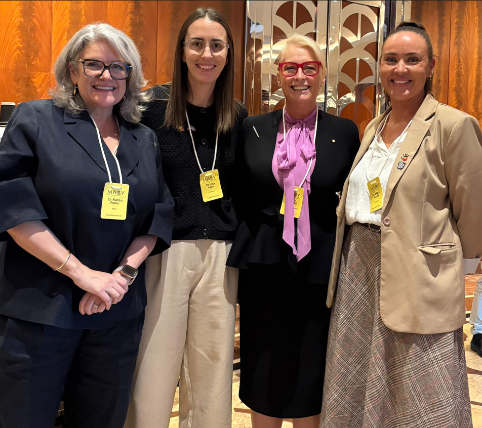 Cr Karen Foster, Moyne Shire; Cr Lisa Ryan, Moyne Shire; Sally Capp AO, Former Lord Mayor of Melbourne; Cr Myra Murrihy, Moyne Shire.