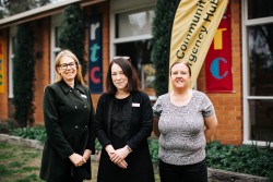 Lisa Knight, Director Healthy Communities, Alanna Cooper, Manager Community Partnerships, Alison Woollard, Records Management Coordinator, Mount Alexander Shire Council