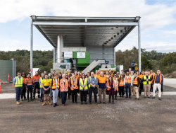 Tammi Rose at the opening of Biochar Facility