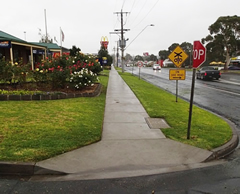 View of Anderson Street after the construction of the footpath