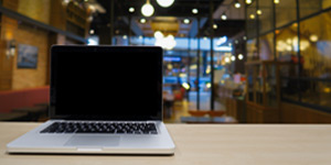 Photo of a computer on a desk