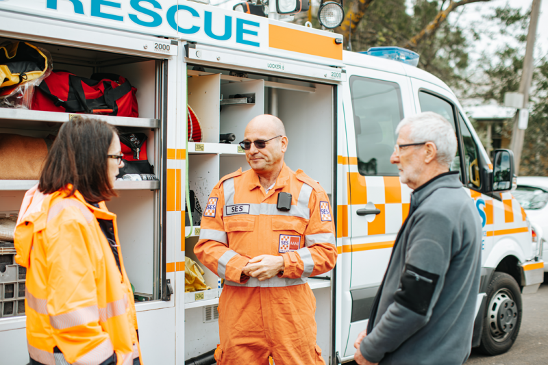 SES on site at Rural Transaction Centre Newstead