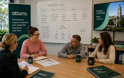People sitting around a table having a meeting